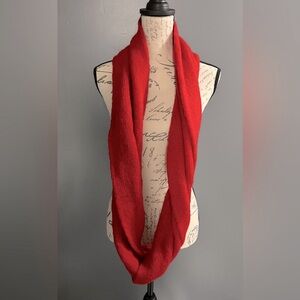 Cozy Red Knit Infinity Scarf